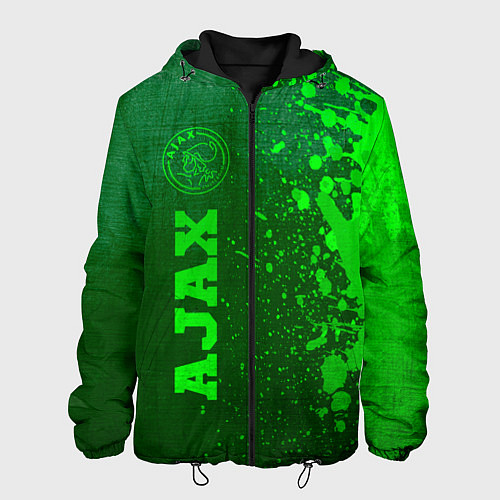 Мужская куртка Ajax - green gradient по-вертикали / 3D-Черный – фото 1