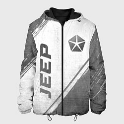 Куртка с капюшоном мужская Jeep - white gradient вертикально, цвет: 3D-черный