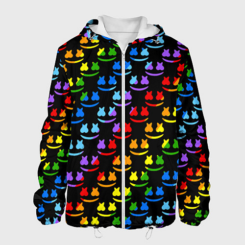 Мужская куртка Marshmello pattern neon / 3D-Белый – фото 1