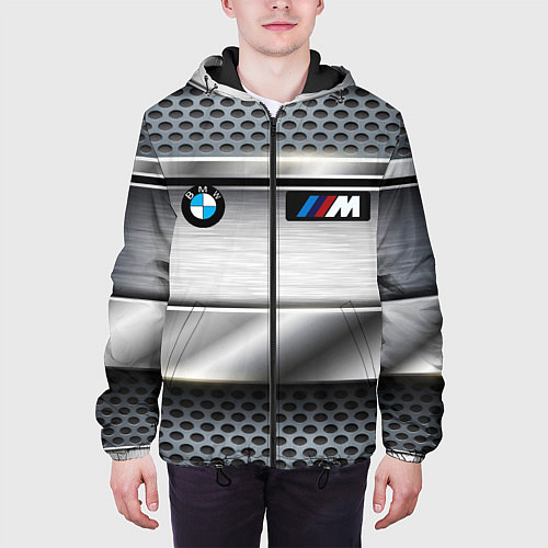 Мужская куртка BMW metal texture / 3D-Черный – фото 3