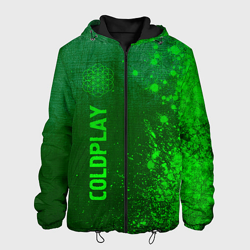 Мужская куртка Coldplay - green gradient по-вертикали / 3D-Черный – фото 1
