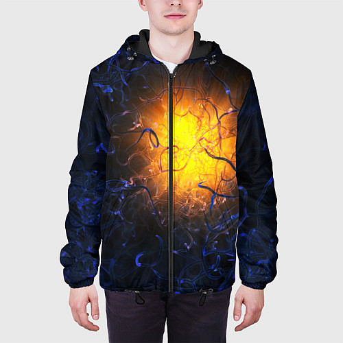 Мужская куртка Абстракция зарождение звезды / 3D-Черный – фото 3