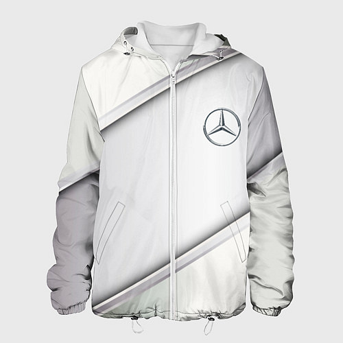 Мужская куртка Mercedes benz metalic collection / 3D-Белый – фото 1