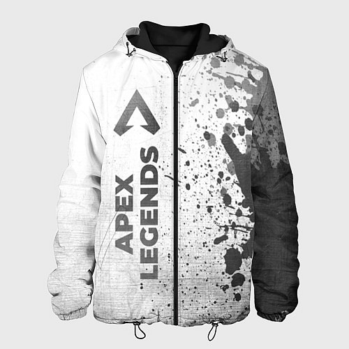 Мужская куртка Apex Legends - white gradient по-вертикали / 3D-Черный – фото 1