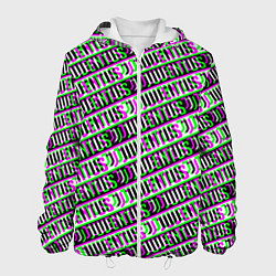 Куртка с капюшоном мужская Juventus glitch pattern, цвет: 3D-белый