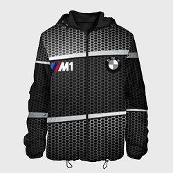 Куртка с капюшоном мужская BMW металлическая сетка, цвет: 3D-черный