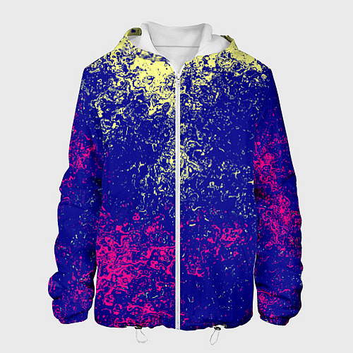 Мужская куртка Брызги красок фильтр / 3D-Белый – фото 1