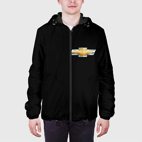 Мужская куртка Chevrolet logo / 3D-Черный – фото 3