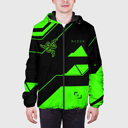 Куртка с капюшоном мужская Razer geometry game, цвет: 3D-черный — фото 2