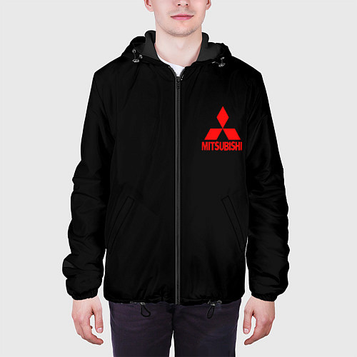 Мужская куртка Mitsubishi logo / 3D-Черный – фото 3