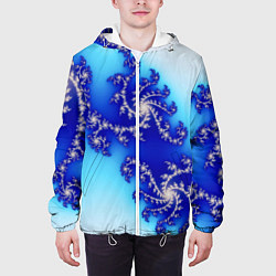 Куртка с капюшоном мужская Психоделика холодный узоры, цвет: 3D-белый — фото 2