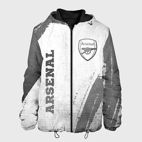 Мужская куртка Arsenal - white gradient вертикально / 3D-Черный – фото 1