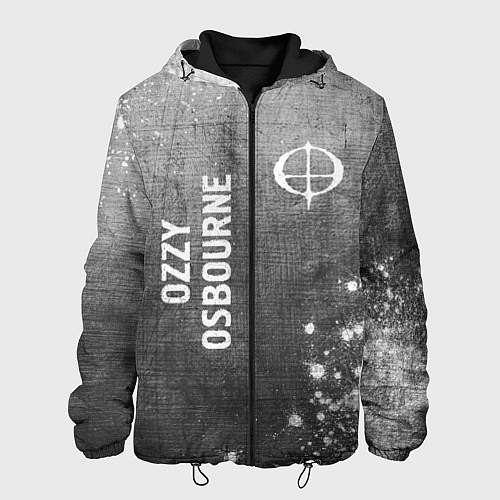 Мужская куртка Ozzy Osbourne - grey gradient вертикально / 3D-Черный – фото 1