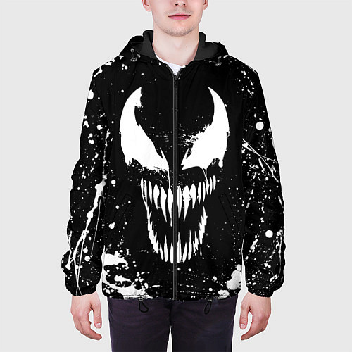 Мужская куртка Venom logo / 3D-Черный – фото 3