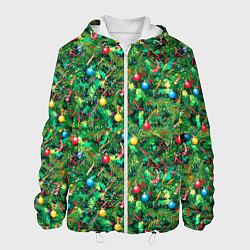 Мужская куртка Разноцветные шары на ёлке