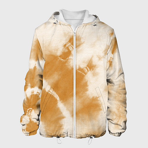 Мужская куртка Коричневый тай дай / 3D-Белый – фото 1