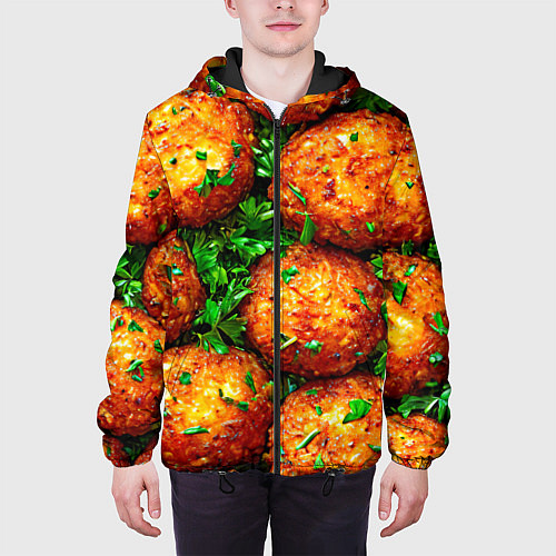 Мужская куртка Котлеты / 3D-Черный – фото 3