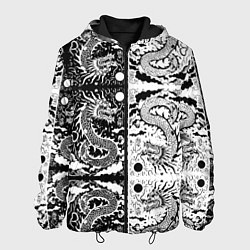 Мужская куртка Драконы инь и янь с узорами
