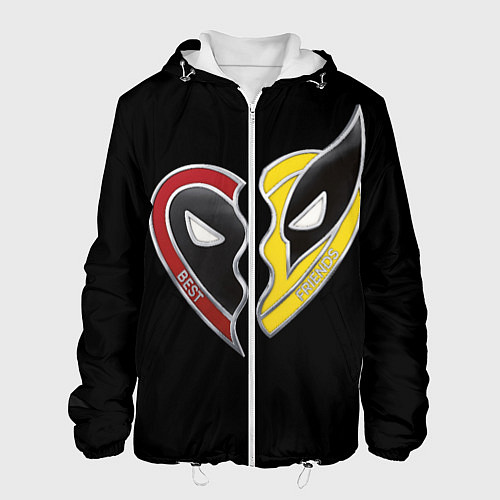 Мужская куртка Deadpool and Wolverine best friends / 3D-Белый – фото 1