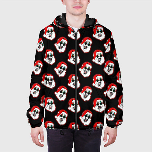 Мужская куртка Santa clown Art / 3D-Черный – фото 3