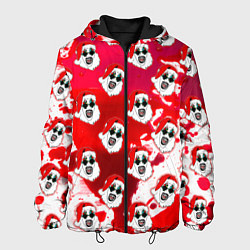 Куртка с капюшоном мужская Funny Santa clown Art in blood, цвет: 3D-черный