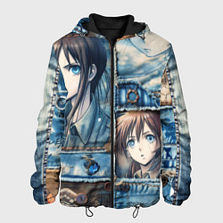 Мужская куртка Пэчворк с аниме