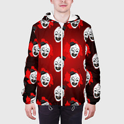 Куртка с капюшоном мужская Funny clown Art in blood, цвет: 3D-белый — фото 2