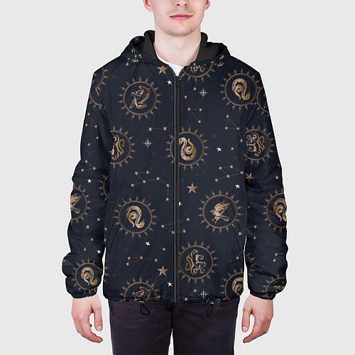 Мужская куртка Все факультеты Хогвартса / 3D-Черный – фото 3