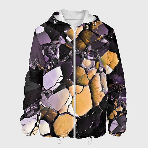 Мужская куртка Чёрно-жёлтый камень / 3D-Белый – фото 1