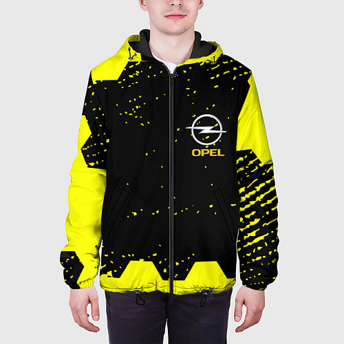 Мужская куртка Opel auto hexagon steel / 3D-Черный – фото 3