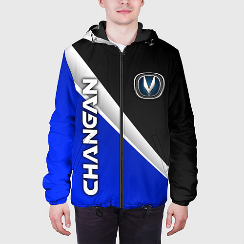 Мужская куртка Чанган - синий и черный / 3D-Черный – фото 3