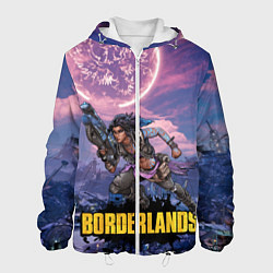 Куртка с капюшоном мужская Borderlands вооружение, цвет: 3D-белый