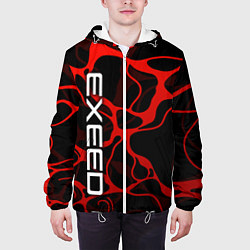 Куртка с капюшоном мужская Exeed - red liquid, цвет: 3D-белый — фото 2