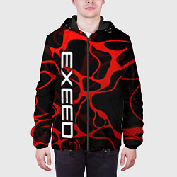 Куртка с капюшоном мужская Exeed - red liquid, цвет: 3D-черный — фото 2