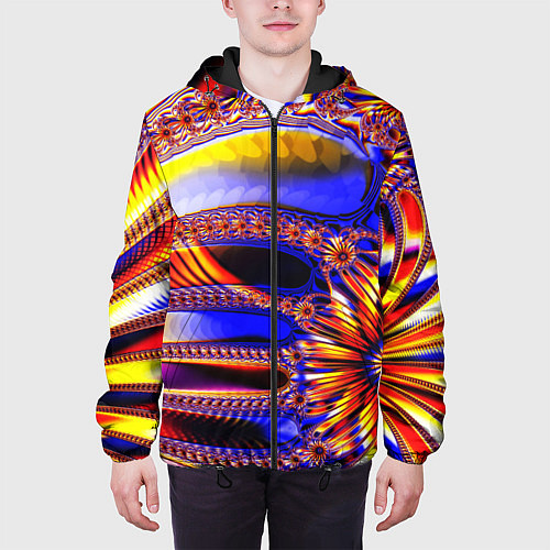 Мужская куртка Психоделика стекло / 3D-Черный – фото 3