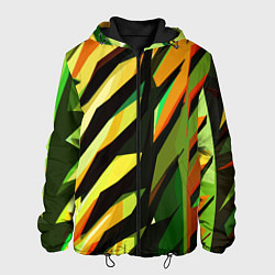 Мужская куртка Чёрно-жёлтая абстракция