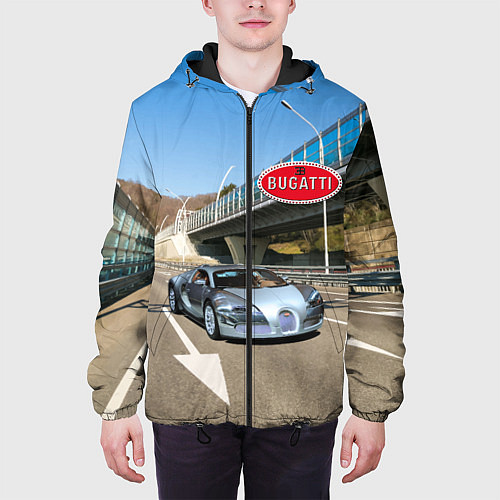 Мужская куртка Бугатти на трассе / 3D-Черный – фото 3