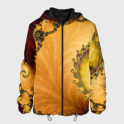 Мужская куртка Фрактальный желтый узор