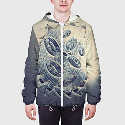Куртка с капюшоном мужская Синяя кровь, цвет: 3D-белый — фото 2