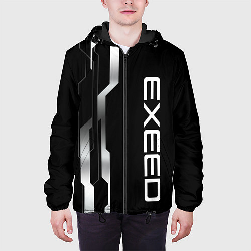 Мужская куртка Exeed - металлические полосы / 3D-Черный – фото 3