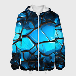 Мужская куртка Синяя текстура объемных плит