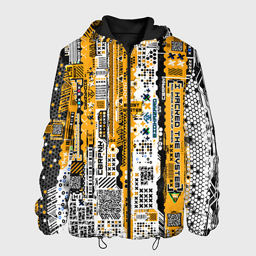 Мужская куртка Cyberpunk pattern yellow / 3D-Черный – фото 1