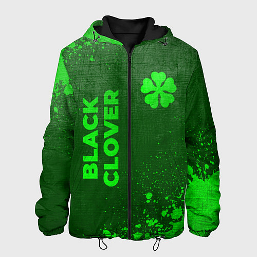 Мужская куртка Black Clover - green gradient вертикально / 3D-Черный – фото 1