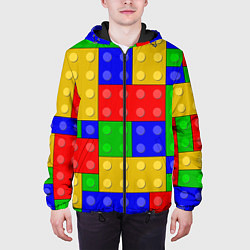 Куртка с капюшоном мужская Детали Лего, цвет: 3D-черный — фото 2