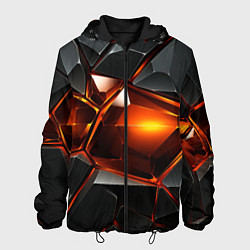 Мужская куртка Красные стекла и черные камни - текстура