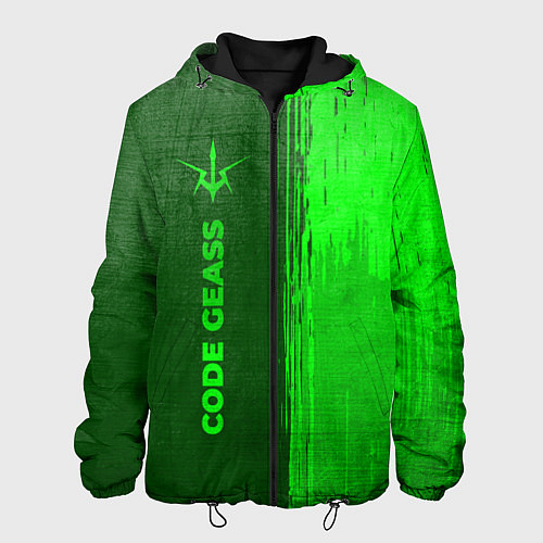 Мужская куртка Code Geass - green gradient по-вертикали / 3D-Черный – фото 1