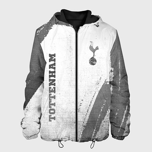 Мужская куртка Tottenham - white gradient вертикально / 3D-Черный – фото 1