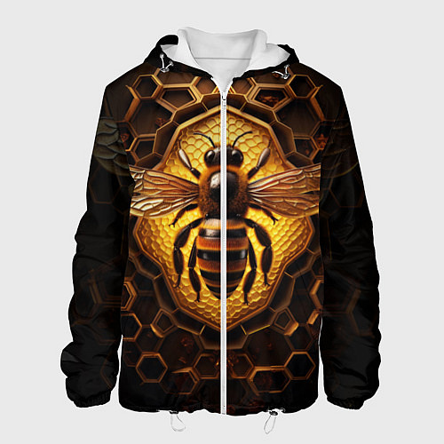 Мужская куртка Золотая пчела / 3D-Белый – фото 1