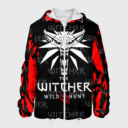 Мужская куртка Ведьмак - волк / 3D-Белый – фото 1