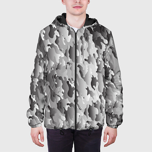 Мужская куртка Монохромный камуфляж / 3D-Черный – фото 3